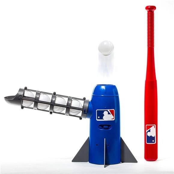 Sports MLB Kids Pitching Machine - POP ROCKET Kids Baseball Trainer - Picture 1 of 6